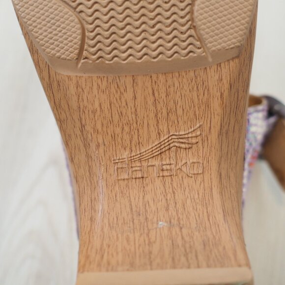 Dansko Sophie Women's Colorful Buckle Floral Snakeskin Sandals Size 37 US 6.5 - Picture 9 of 14